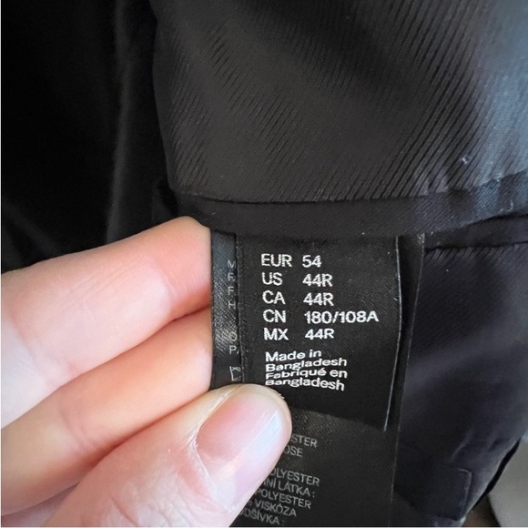 H&M black Mens blazer size 44R - Picture 4 of 5